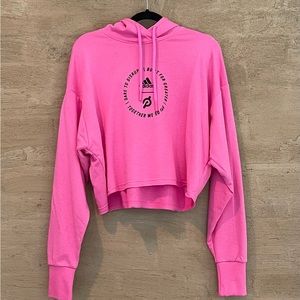 ADIDAS X PELOTON - Pink Crop Hoodie Sweatshirt - NWT - SMALL